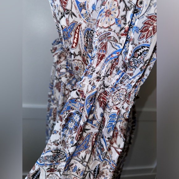 Zara Long Sleeve Paisley Floral Boho Dress - Picture 4 of 7